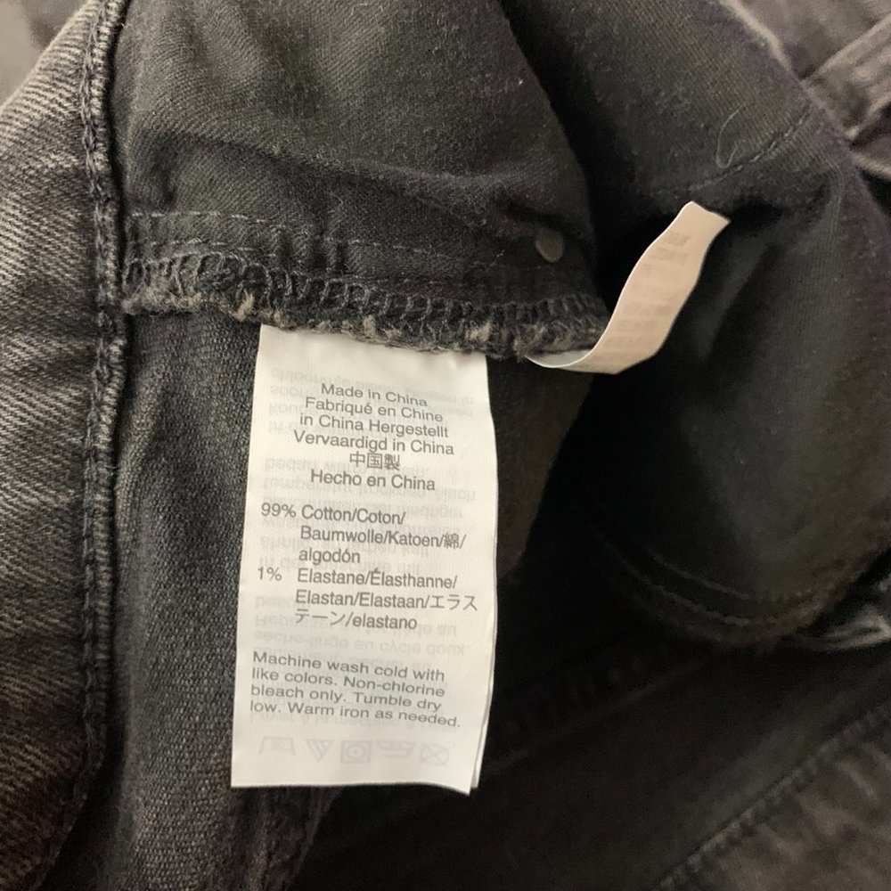 Madewell Size 27 Stretch Denim Straight Mini Skirt Raw Hem - Picture 5 of 9